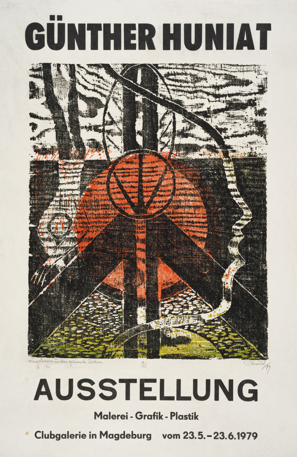 Günther Huniat, Sieben originalgrafische Ausstellungsplakate. 1972– 1979. - Bild 4 aus 7