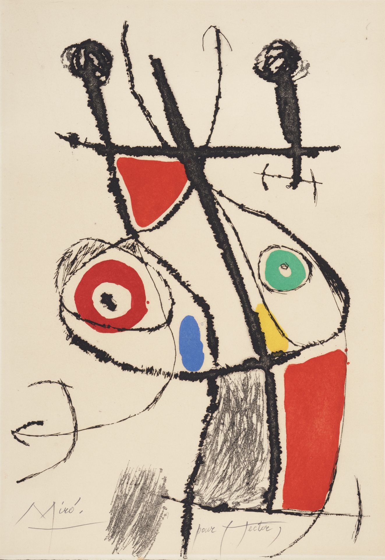 Joan Miró, Blatt "XII" aus "Le courtisan grotesque". 1974.