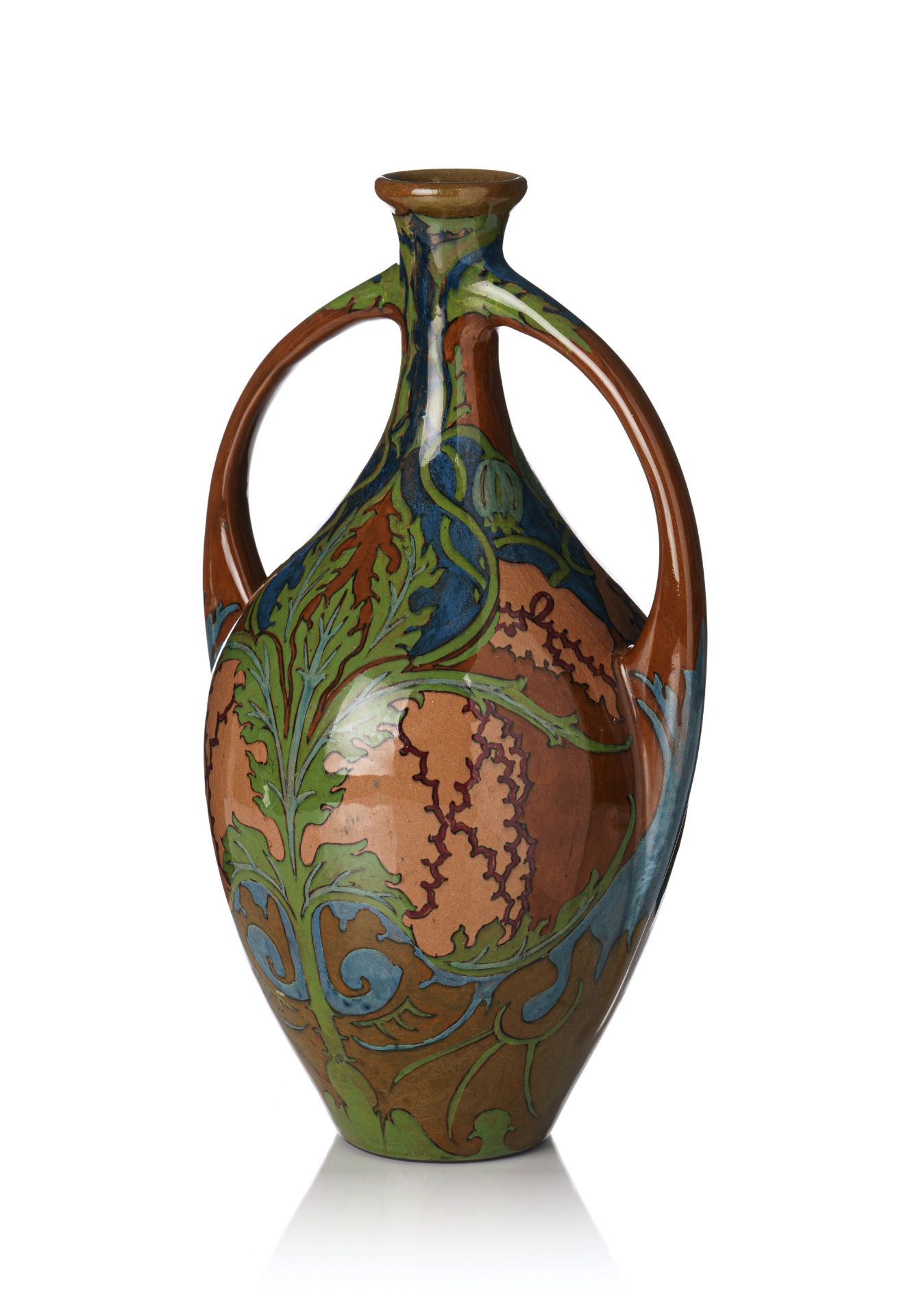 Henkelvase. Samuel Schellink für Rozenburg, Den Haag. 1898. - Image 2 of 4