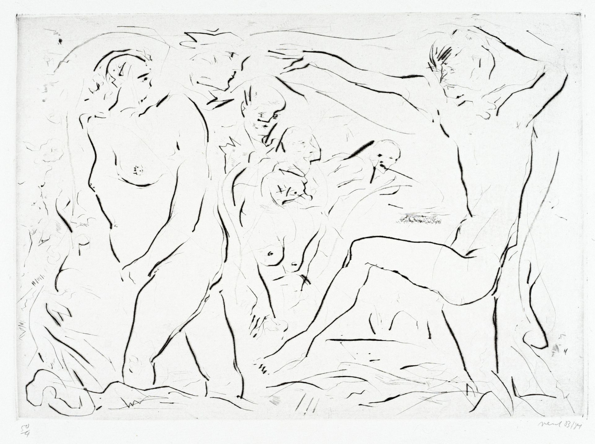 Verschiedene Künstler, Sieben Druckgrafiken und eine Gouache. 1958– 1986. - Image 7 of 8