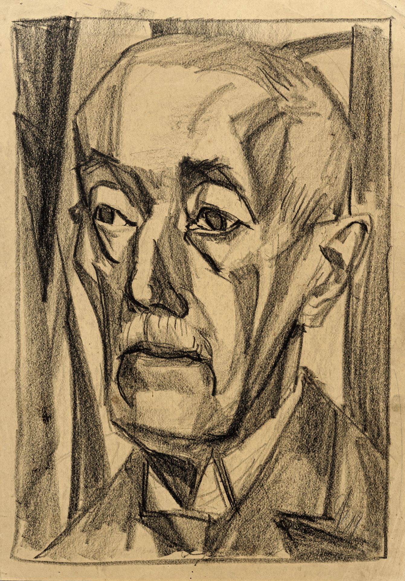 Alfred Schütze, Hühnerzüchter / "Zehren" / Portrait des Vaters des Künstlers. 1954. - Bild 4 aus 4