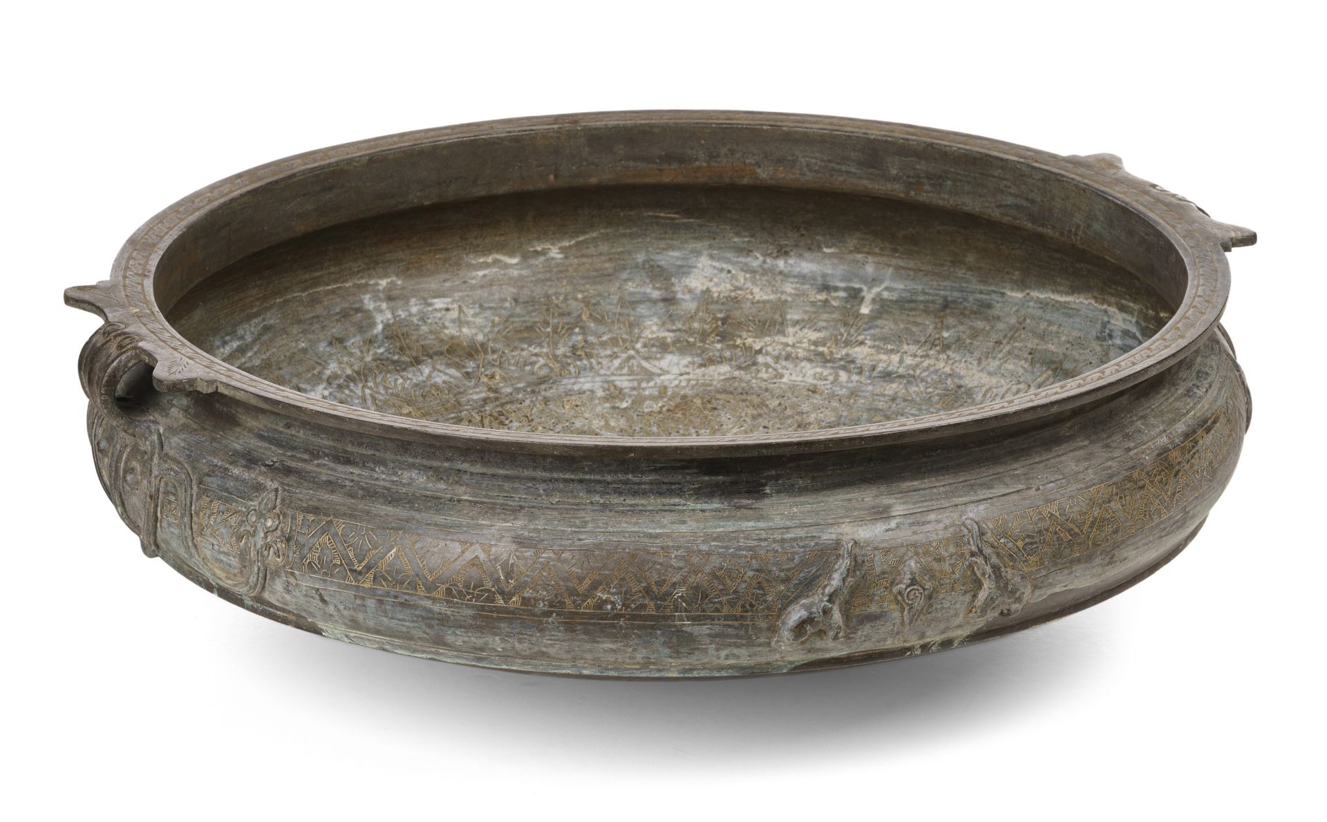Large temple bowl - Uruli. Kerala, South India. Probably 19th century / early 20th century. 20t...