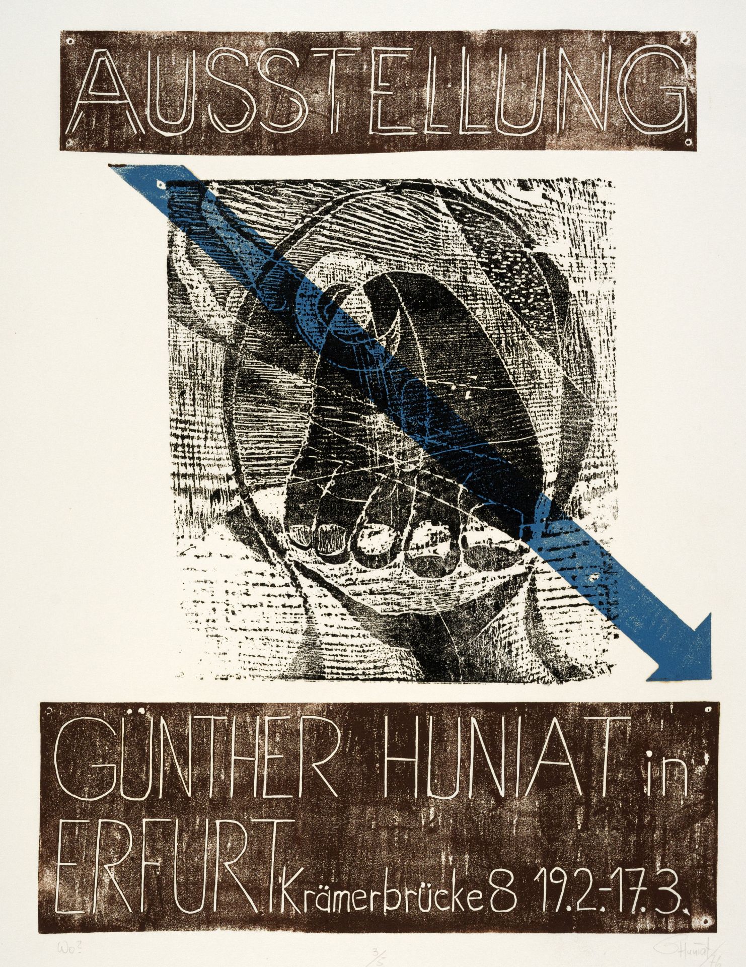 Günther Huniat, Sieben originalgrafische Ausstellungsplakate. 1972– 1979. - Bild 3 aus 7