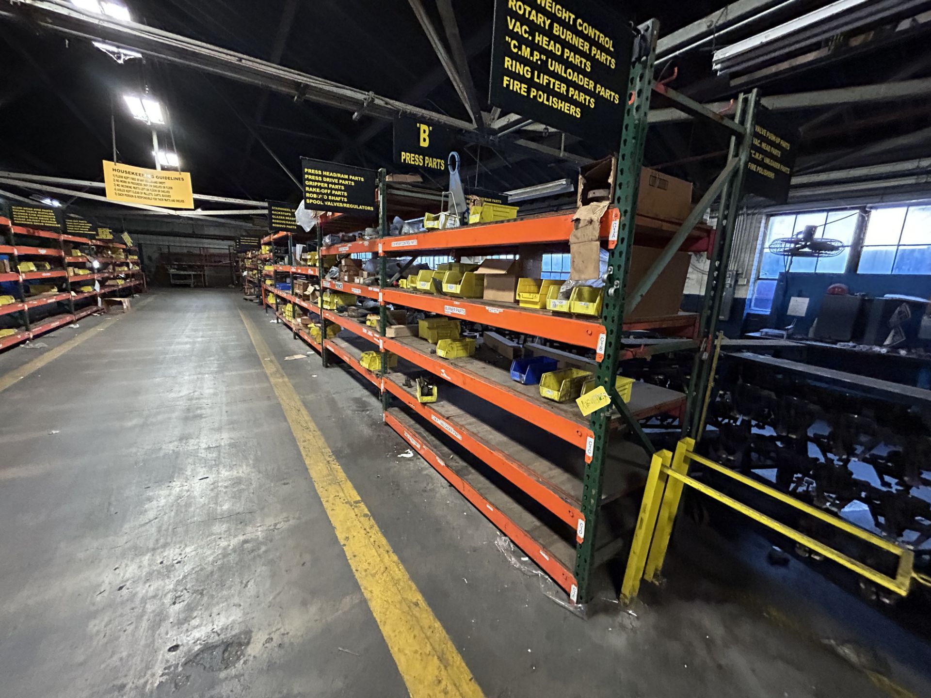 Pallet Racking (Does Not Include Contents), Includes 13 Uprights, Teardrop Style Pallet Racking,