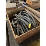 Box of Miscellaneous Braided Metal Piping, Rigging/ Removal Fee - $60