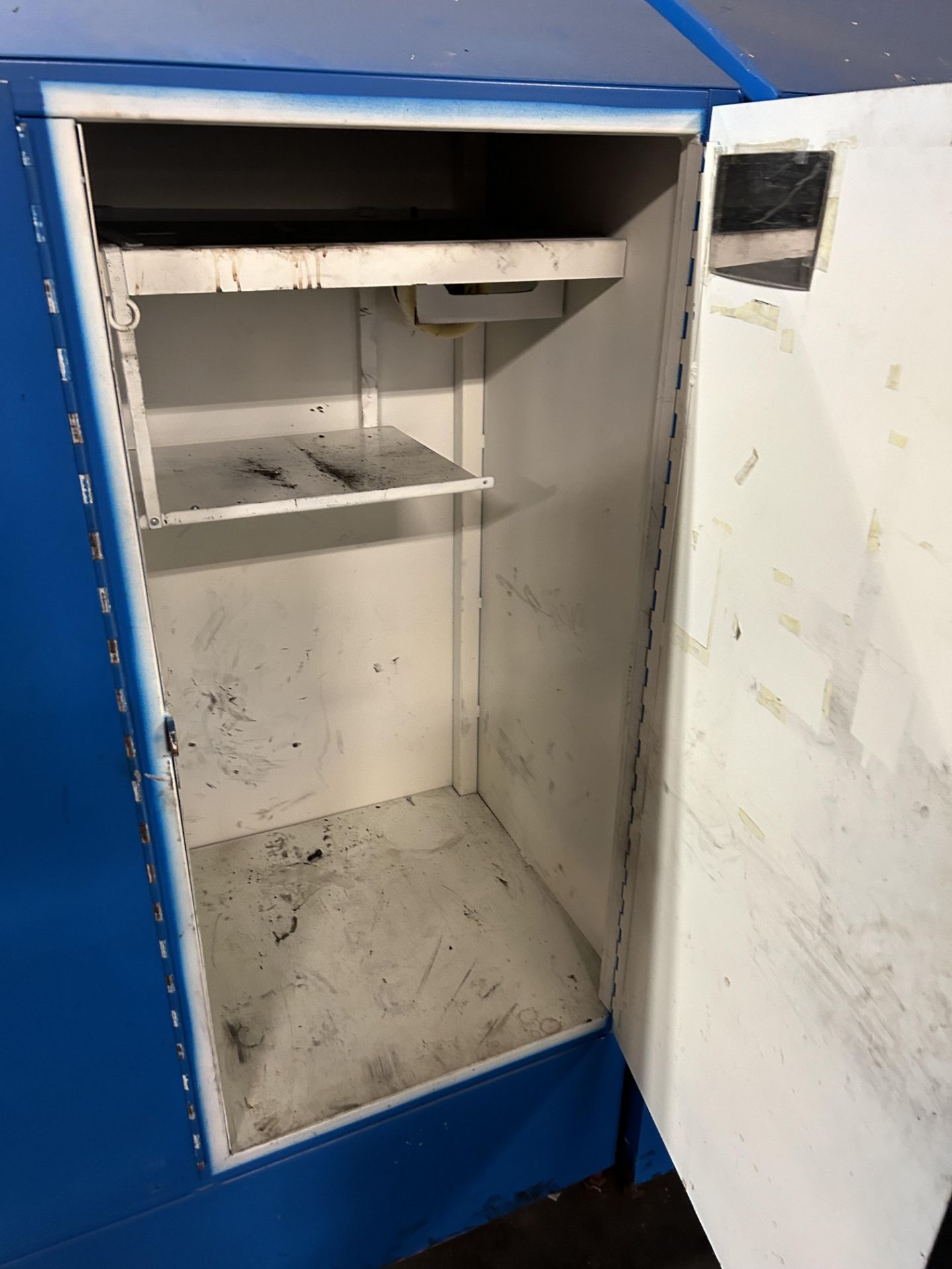 Blue Storage Cabinet, Approx. 5ft. T x 4ft. W x 2.5ft. L, Rigging/ Removal Fee - $75 - Image 3 of 4
