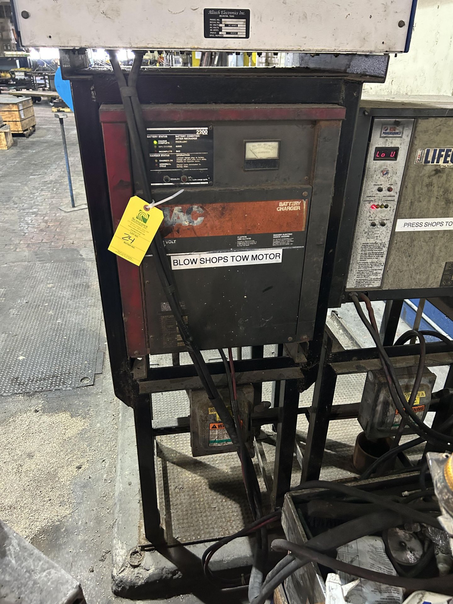 Mac Battery Charger, Model #2200, Rigging/ Removal Fee - $90