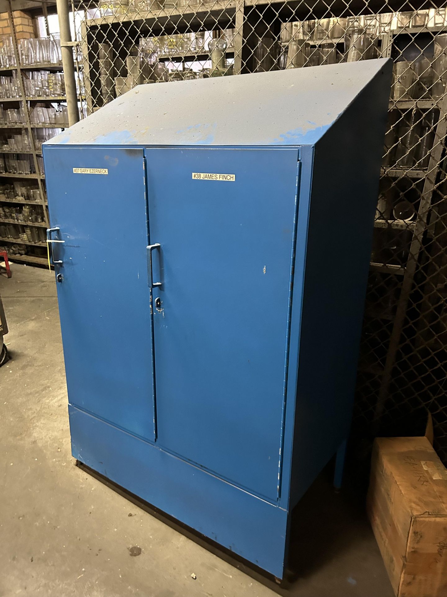 Blue Storage Cabinet, Approx. 5ft. T x 4ft. W x 2.5ft. L, Rigging/ Removal Fee - $75 - Image 2 of 4