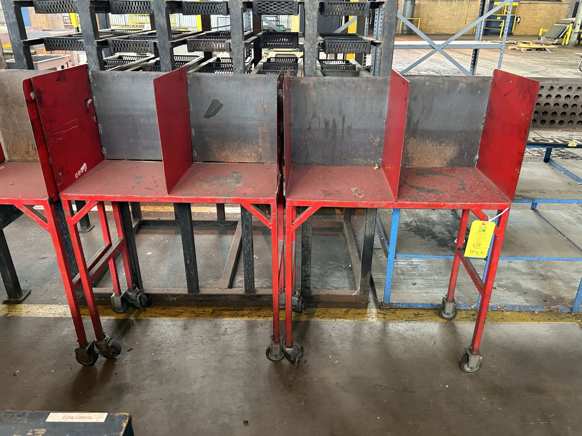 Qty. 6 Red Shop Carts, Rigging/ Removal Fee - $175 - Image 2 of 2