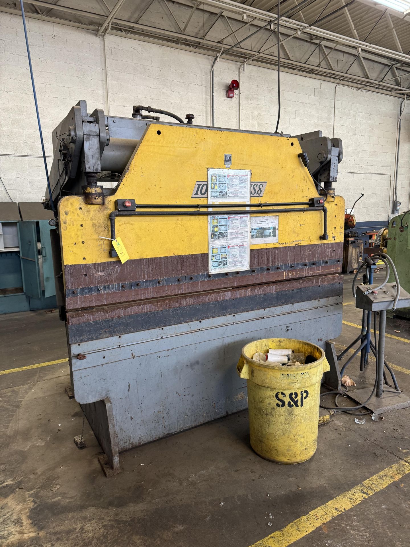 IMCO Brake Press, Rigging/ Removal Fee, $1250