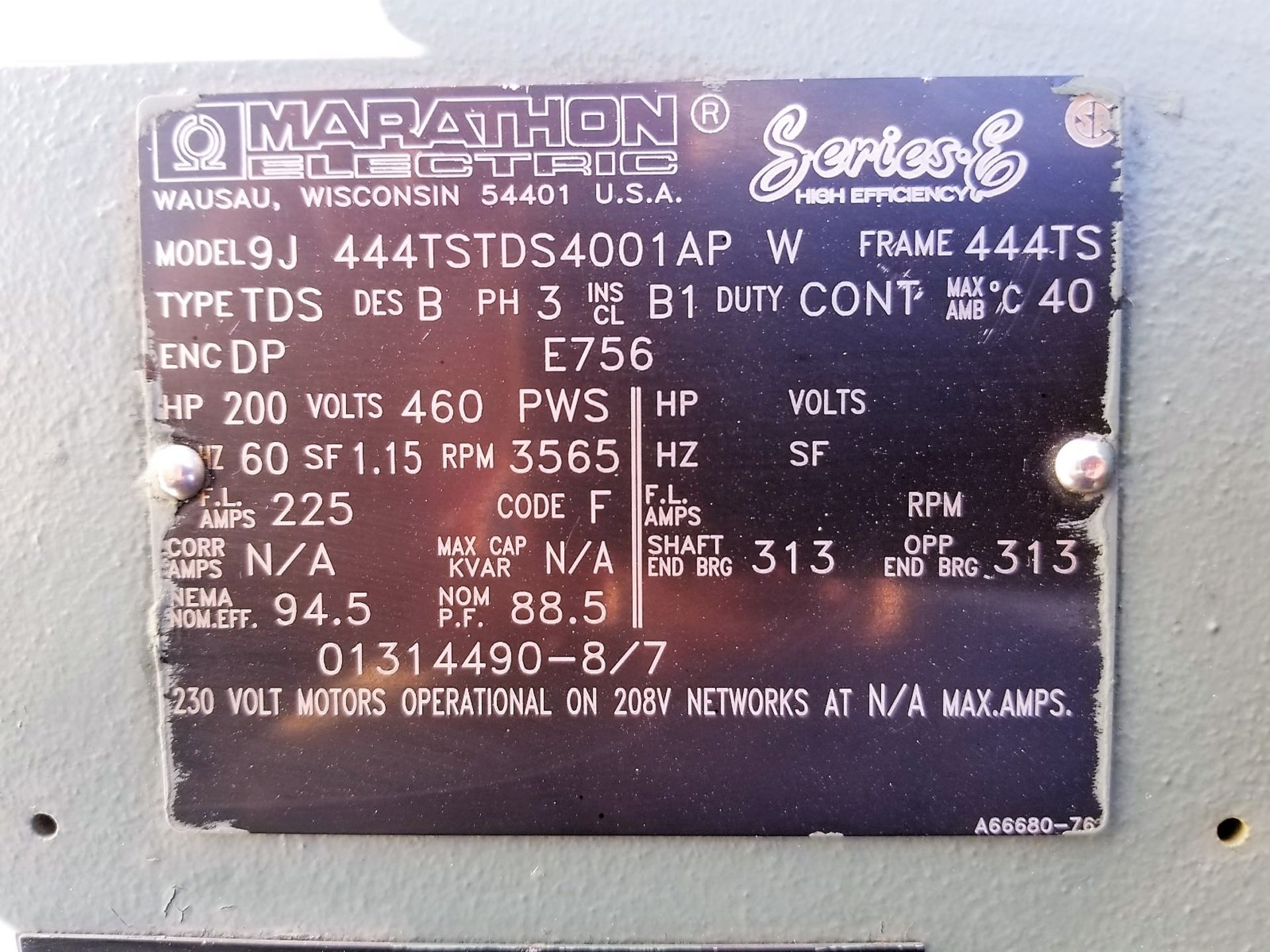 Lot Location: Greensboro NC 21,000 CFM @ 30" SP Surplus 200HP NYB Airfoil Fan Pressure Blower Ð - Image 9 of 10