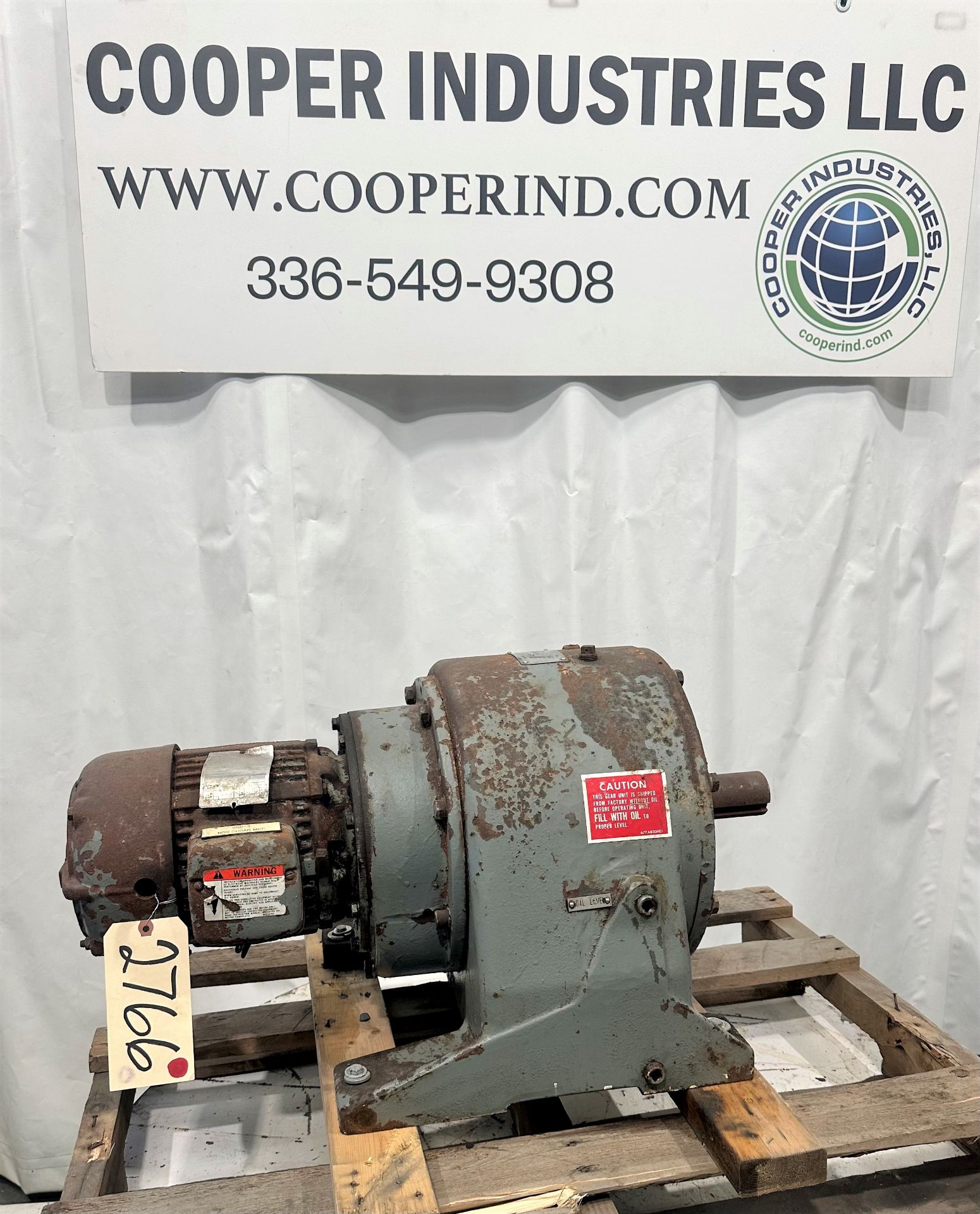 Lot Location: Greensboro NC NUTTALL GEAR REDUCER WITH 3 HP MOTOR