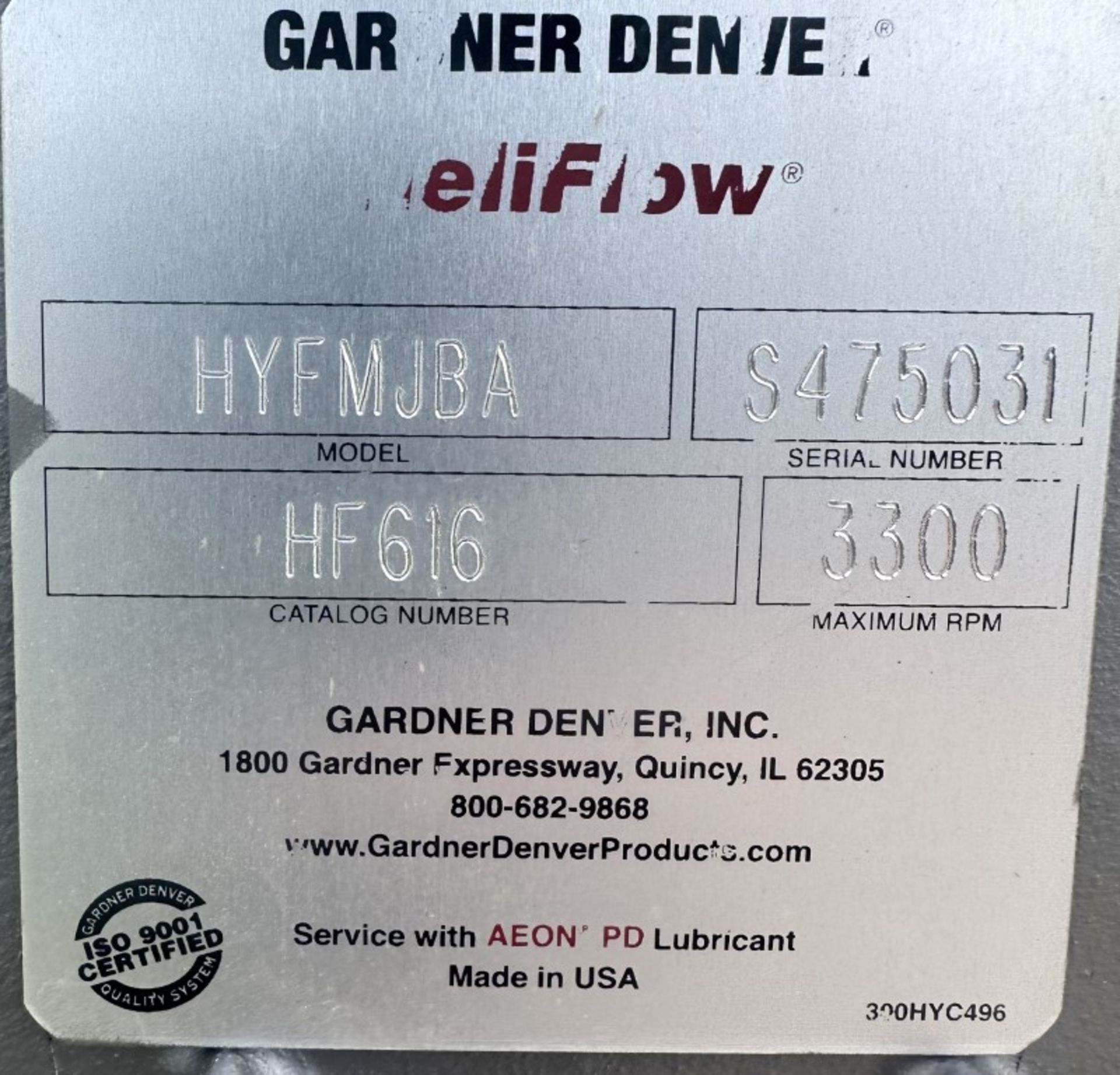 Lot Location: Greensboro NC 75 HP GARDNER DENVER HELIFLOW MODEL HYFMJBA CATALOG # HF616 - Image 6 of 11