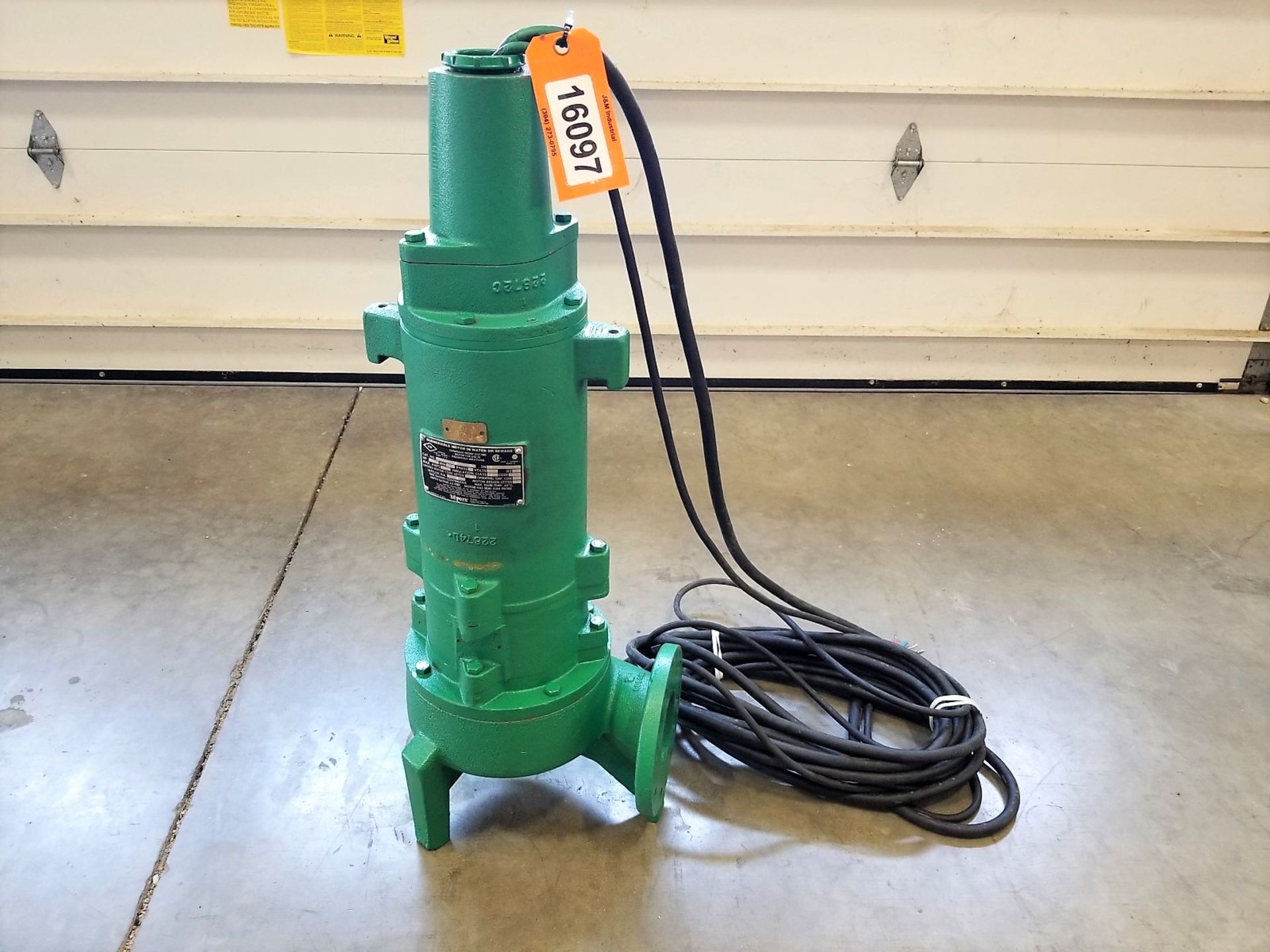 Lot Location: Greensboro NC 120 GPM at 46' head MYERS Explosion-Proof Submersible Pump 4RHX [Unused]