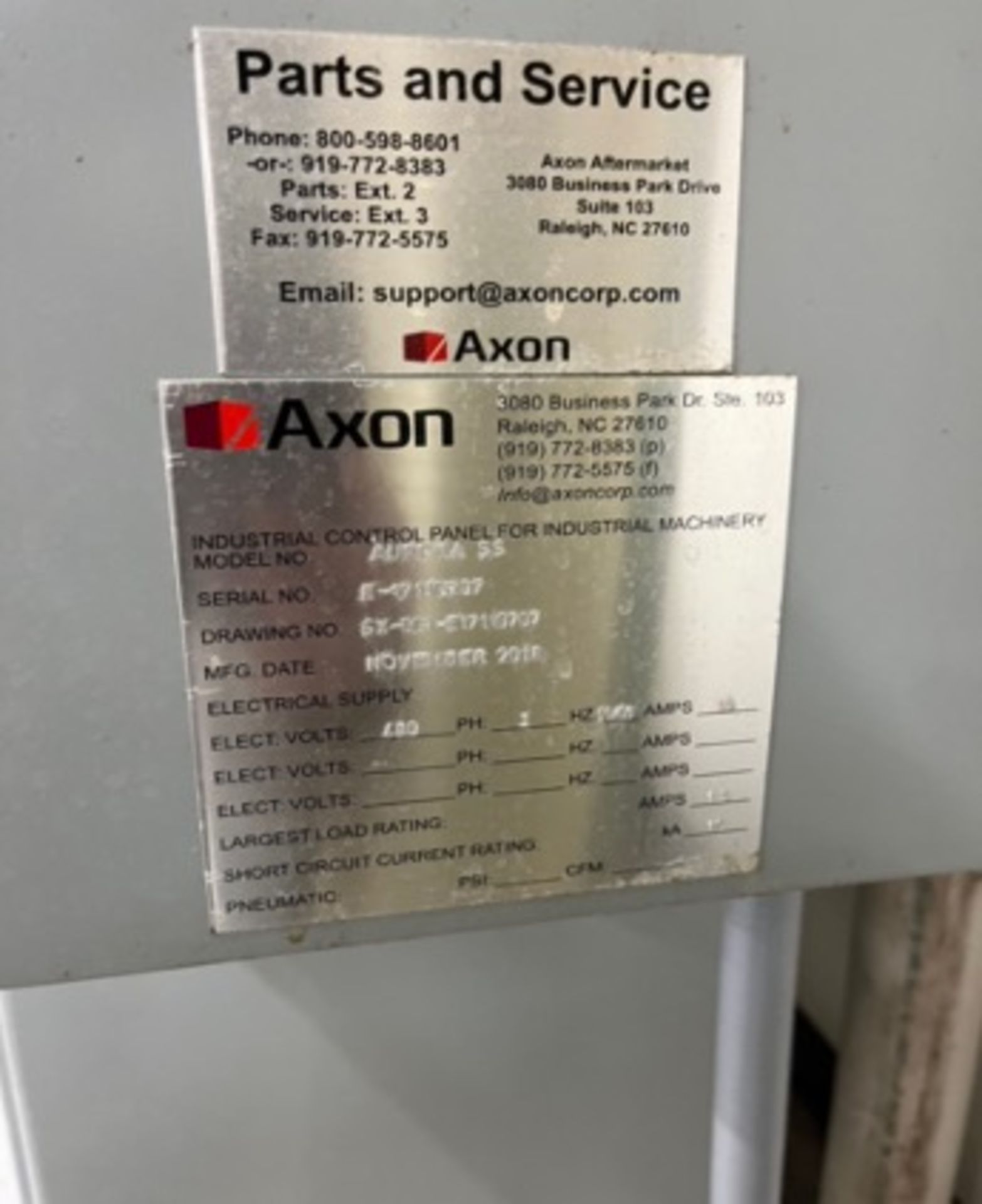 (Located in St. Charles, MO) Promach Axon Aurora SS Sleever S/N E-17110707 Nov 2018 with Butler Spli - Image 2 of 6