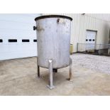 Lot Location: Greensboro NC Used 585 Gallon Stainless Steel Tank, Open Top with Pipe Coils