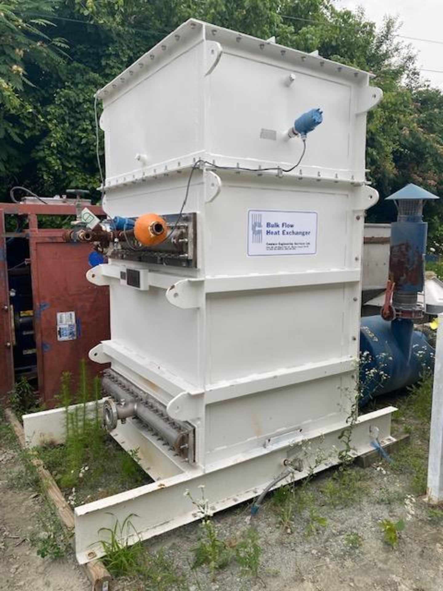 Lot Location: Greensboro NC CARRIER COMINCO BULK FLOW MOVING BED HEAT EXCHANGER.