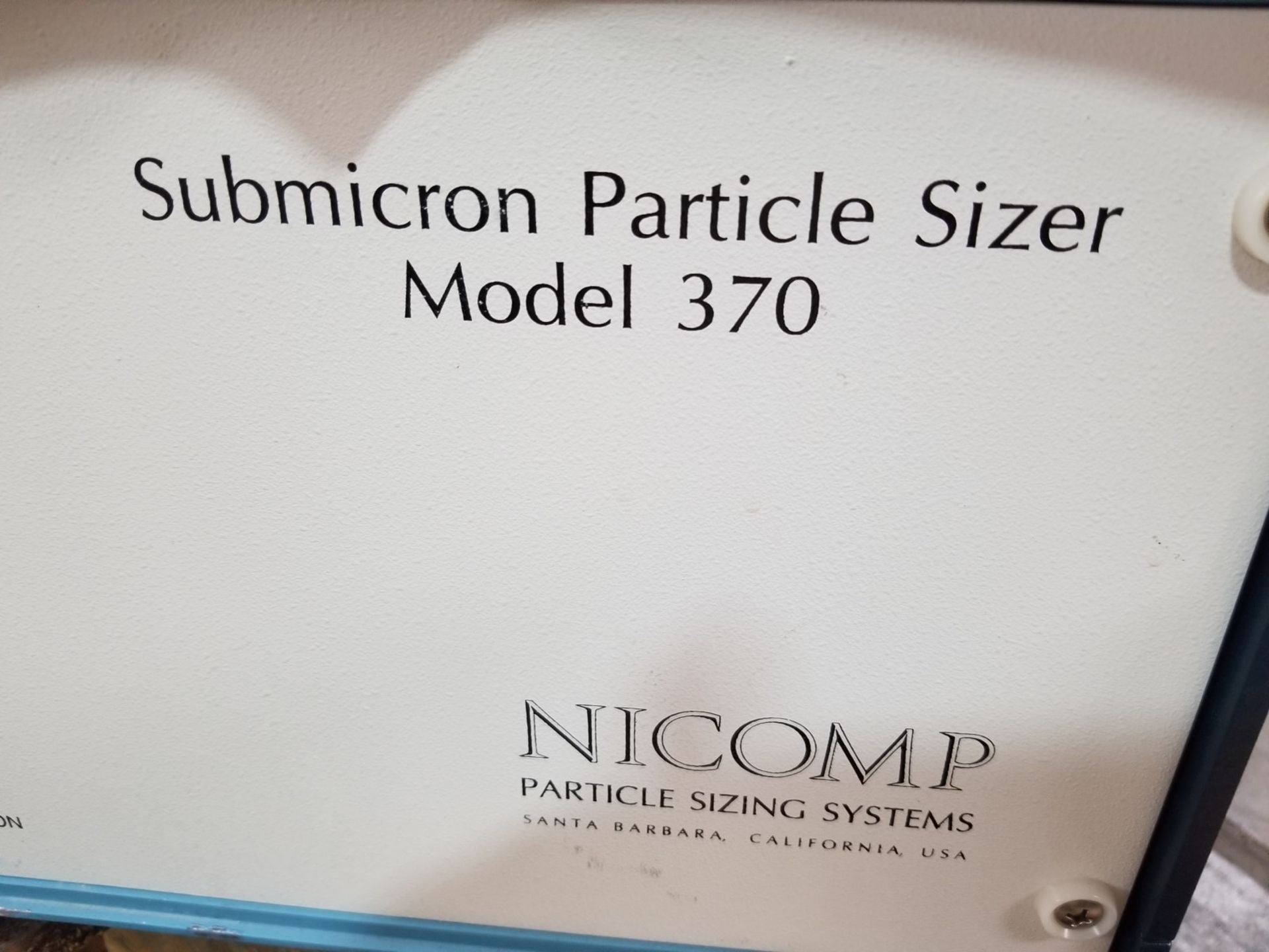 Lot Location: Greensboro NC Used Nicomp Submicron Particle Sizer Sizing System Ð Model 370 - Image 2 of 7