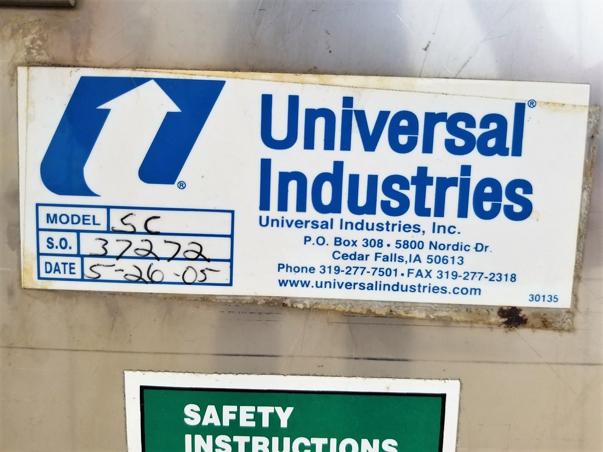 Lot Location: Greensboro NC Unused Universal Industries Stainless Steel Bucket Elevator Ð SC Series - Image 10 of 14