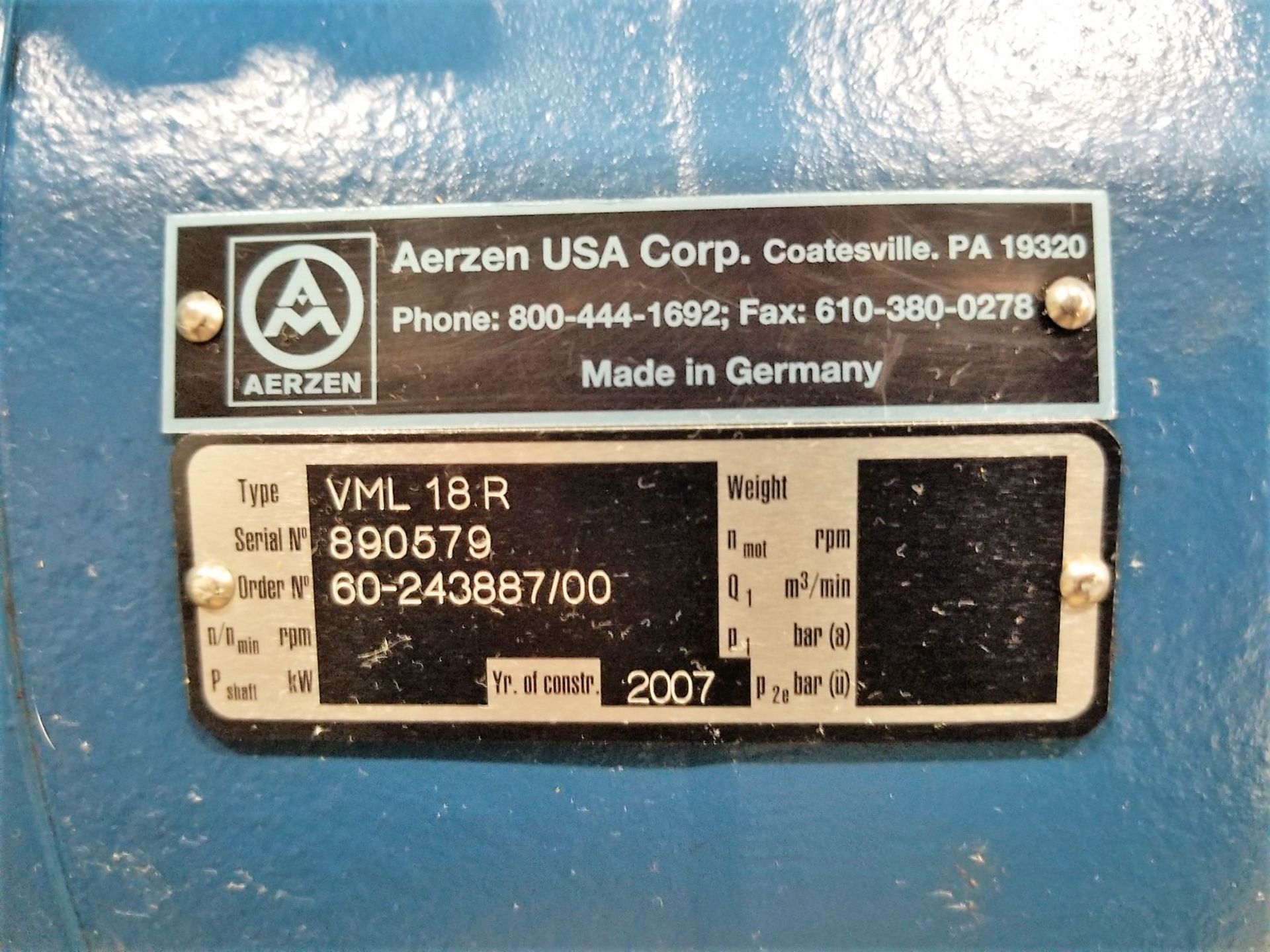 Lot Location: Greensboro NC Surplus Aerzen Screw Compressor Ð VML 18R Unused. - Image 8 of 9