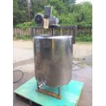 Lot Location: Greensboro NC 110 GALLON STAINLESS STEEL INSULATED MIX TANK