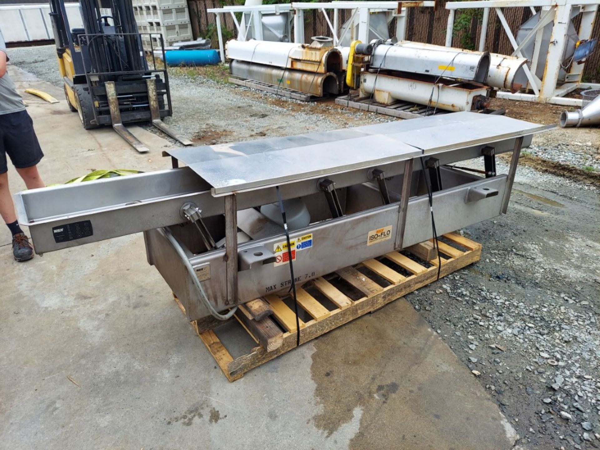 Lot Location: Greensboro NC 14'' WIDE X 128'' LONG KEY ISO-FLO VIBRATORY CONVEYOR MODEL 432477-1