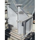 (Located in Morgan Hill, CA) Vortex Hopper, Votex Tank, Dbl. Feed Hopper, for 4" Food Pumps, S/S