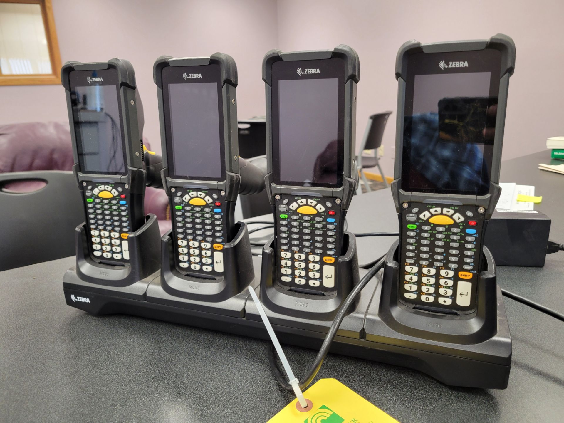 Lot Location: Hartley IA - Qty. 4 Zebra Scanners, Model #MC930B & Charging Port