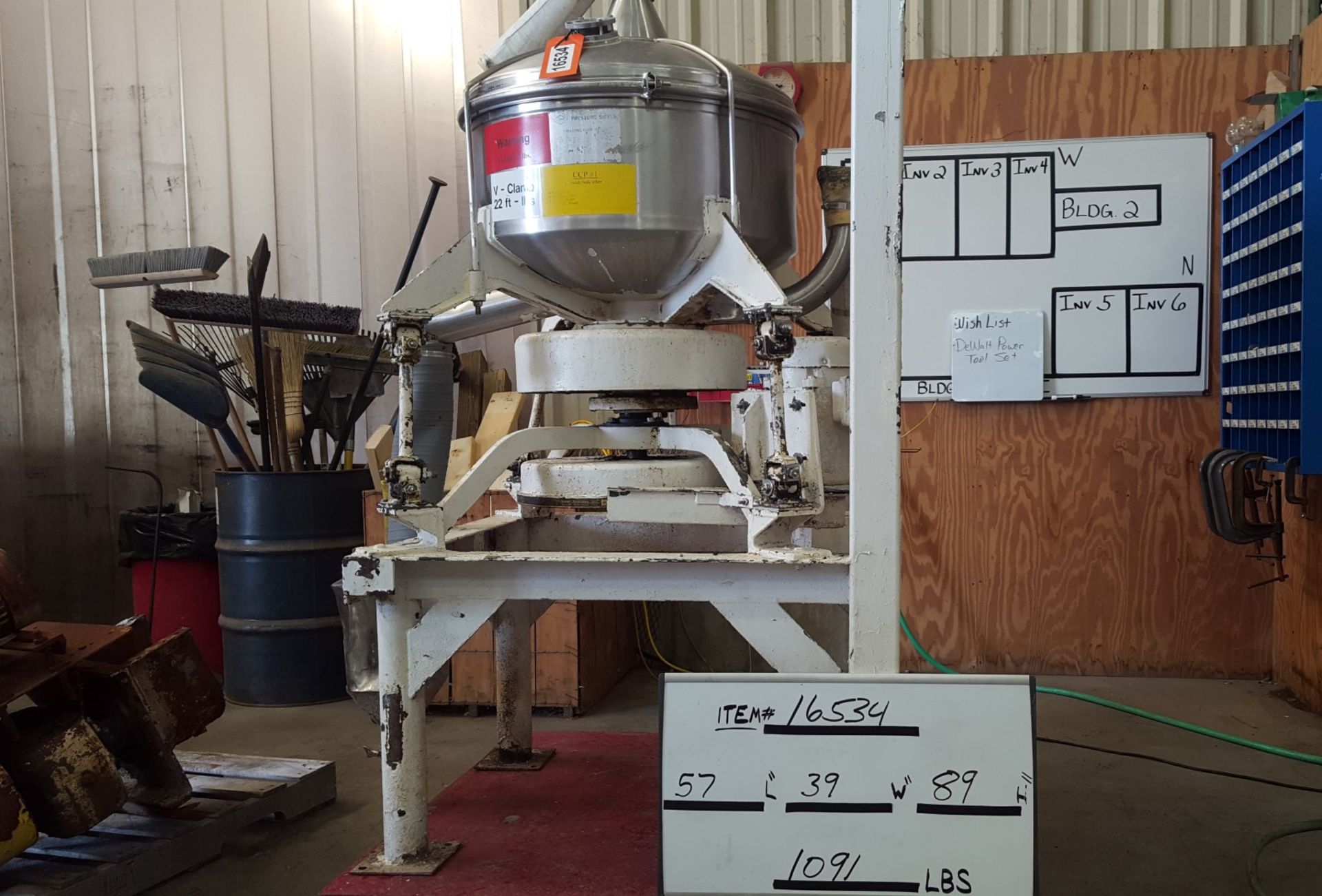 Lot Location: Greensboro NC Used 30" Pfening Pressure Flour Sifter Ð Stainless Steel - Image 7 of 9