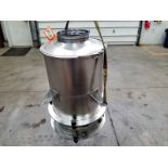 Lot Location: Greensboro NC Used AZO Vibrating Bottom Bin w/ Dosing Stainless Screw Feeder Package