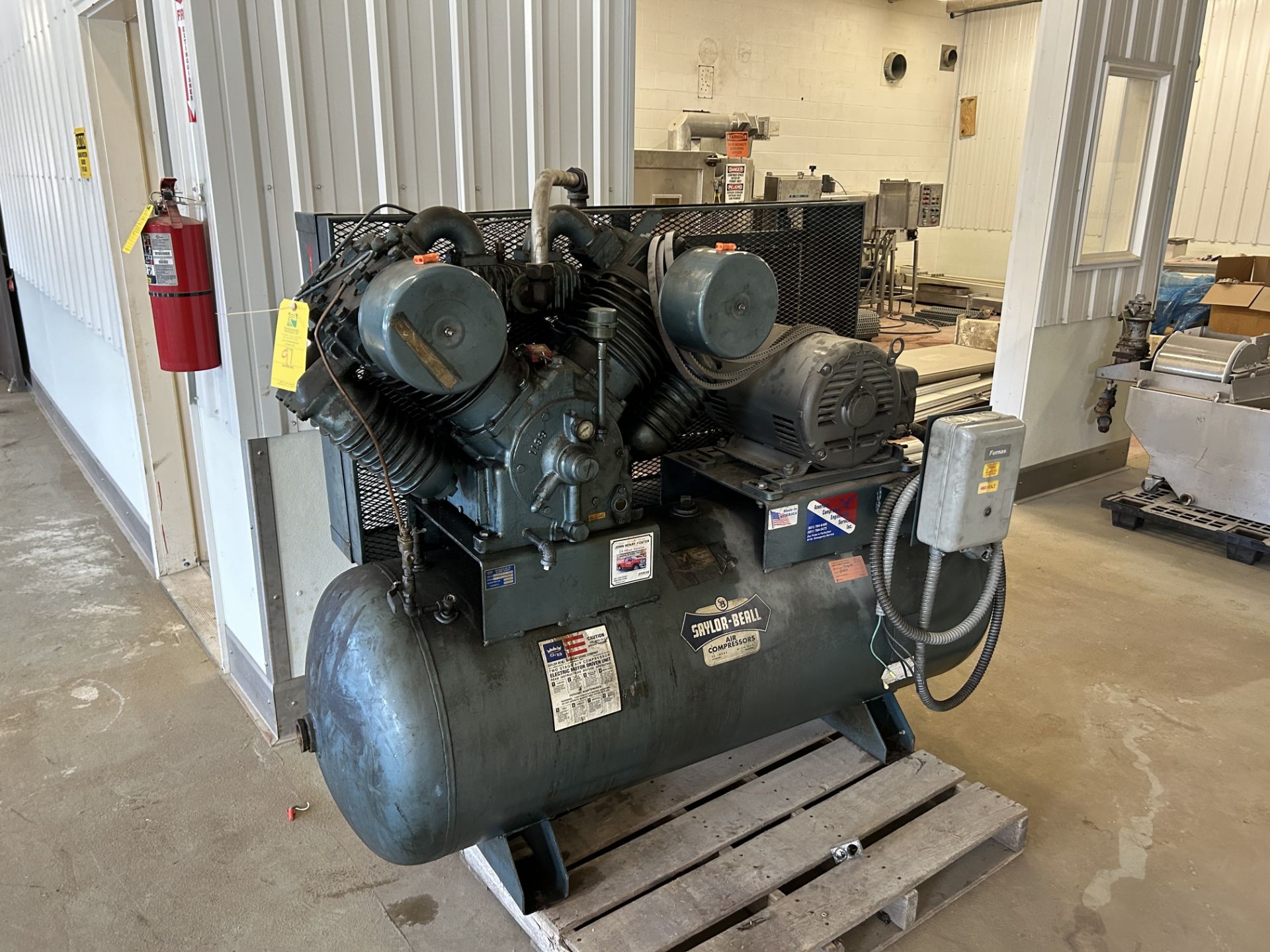Lot Location: Hartley IA - Saylor-Beall Two-Stage Air Compressor, 20HP Baldor Motor Attached