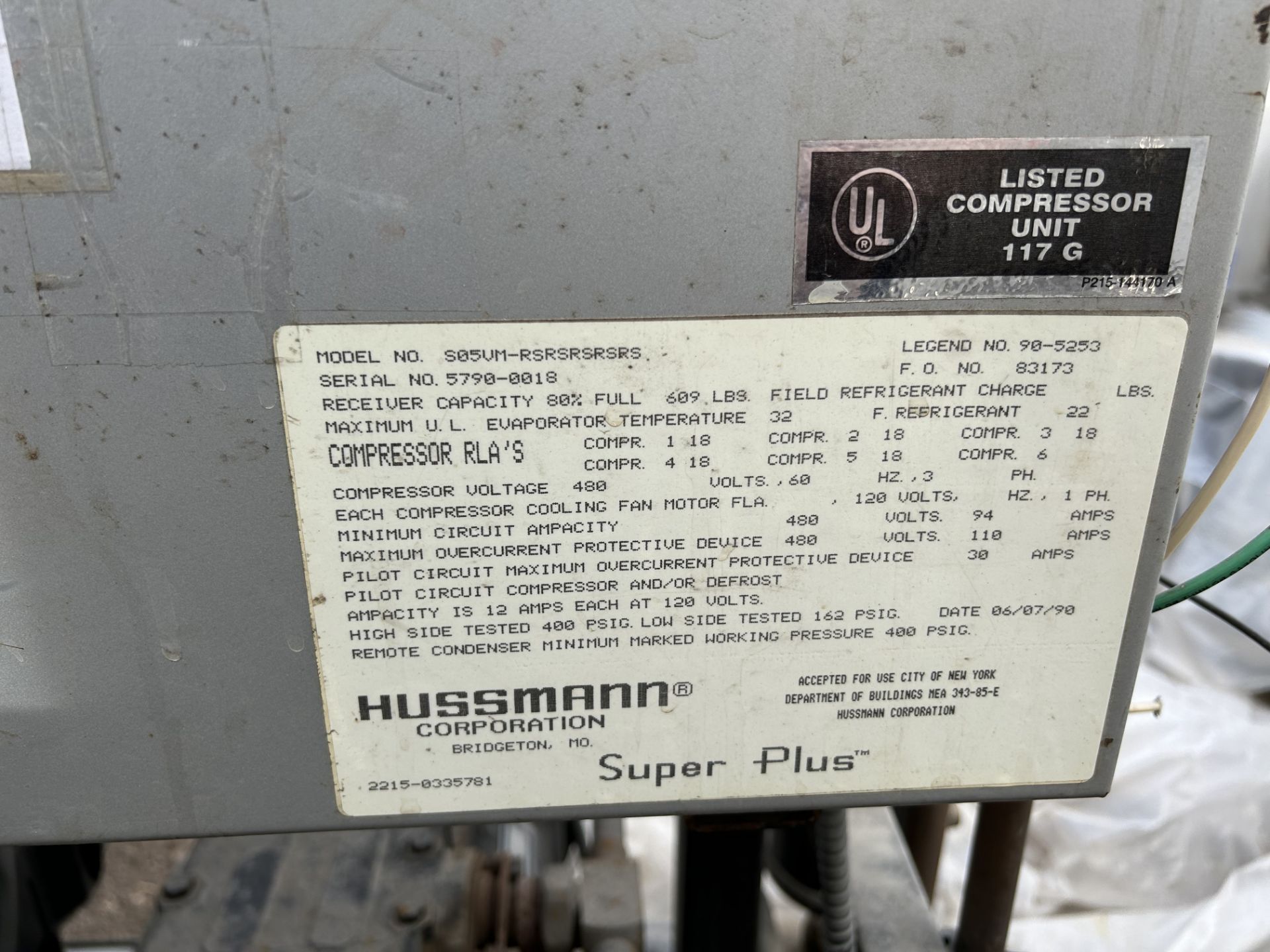 Lot Location: Hartley IA - Hussman Super Plus Compressor Rack - Image 7 of 8