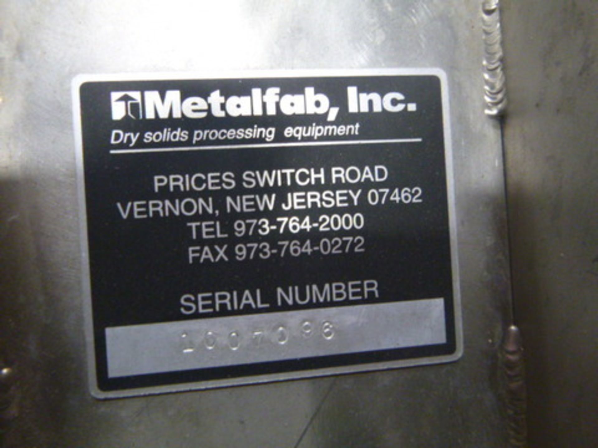 Lot Location: Greensboro NC Unused METALFAB 8_ Diameter [Center discharge] Stainless Steel Screw Con - Image 8 of 12