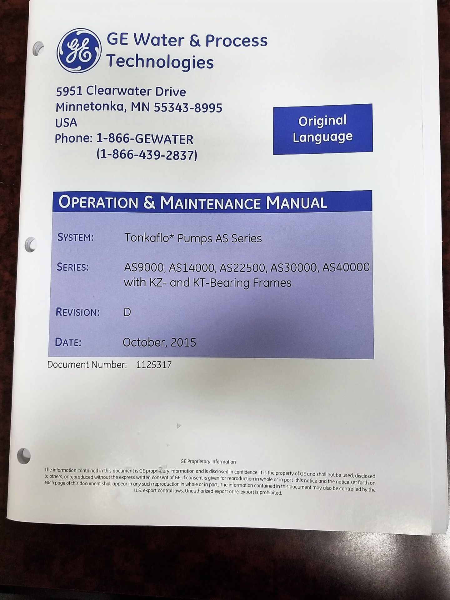 Lot Location: Greensboro NC GE Suez Tonkaflo S/S Multi-Stage Centrifugal Pump Ð AS140 Series Unused - Image 11 of 11