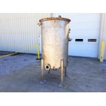 Lot Location: Greensboro NC 500 gallon Stainless Steel Tank with Pipe Coils