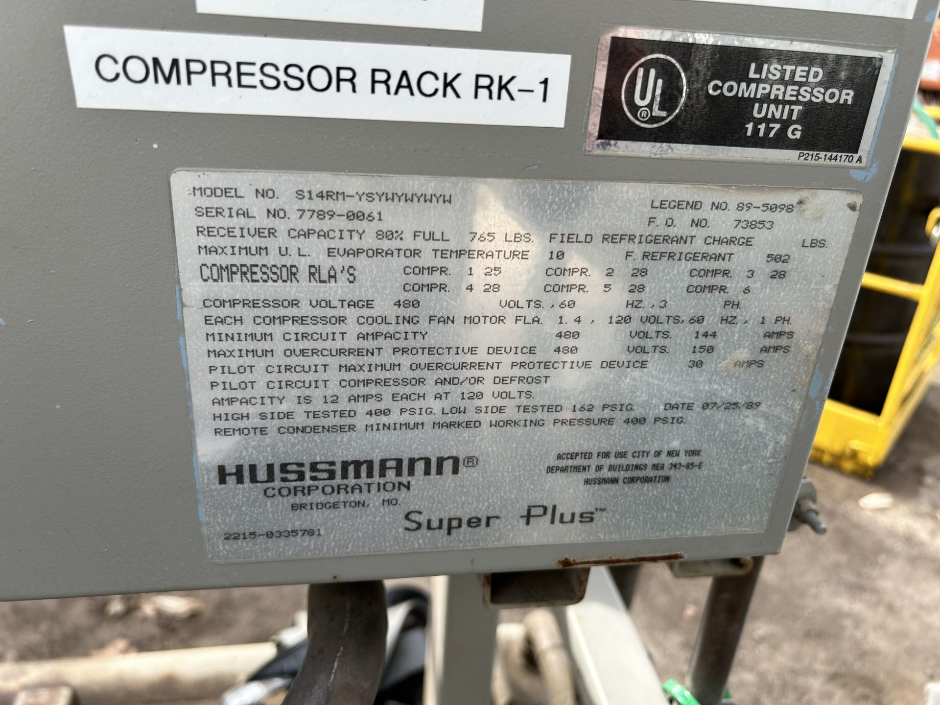 Lot Location: Hartley IA - Hussman Super Plus Compressor Rack - Image 3 of 6