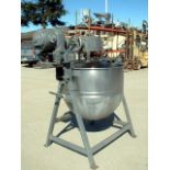 (Located in Morgan Hill, CA) Lee Kettle, Model 100 Gal, SN 868R, 100 PSI Jacket, 2 1/2" Outlet, S/S