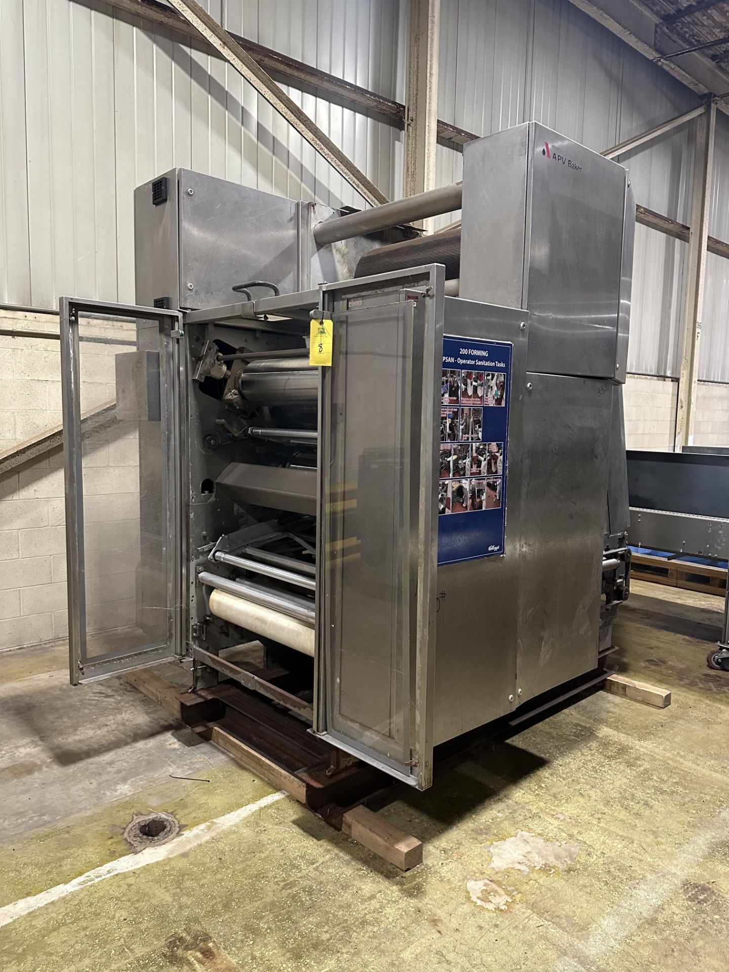 (Located In Springfield, MI) Invensys APV Baker Gauge Roller Layering Section S/N 559/1