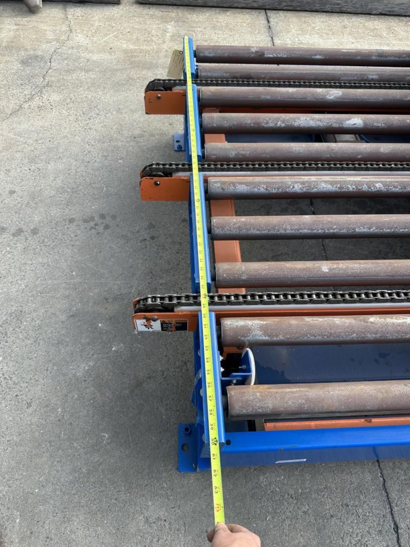 Lot Location: Greensboro NC 54'' x 150'', 3/4 HP LEWCO CHAIN DRIVEN LIVE ROLLER CONVEYOR WITH CHAIN - Image 4 of 17