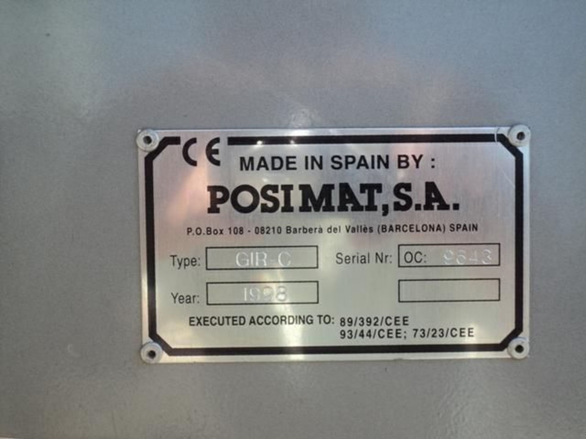 (Located in Belle Glade, FL) POSIMAT GIR-C BOTTLE ORIENTER, Loading/rigging fee: $100 - Image 5 of 6