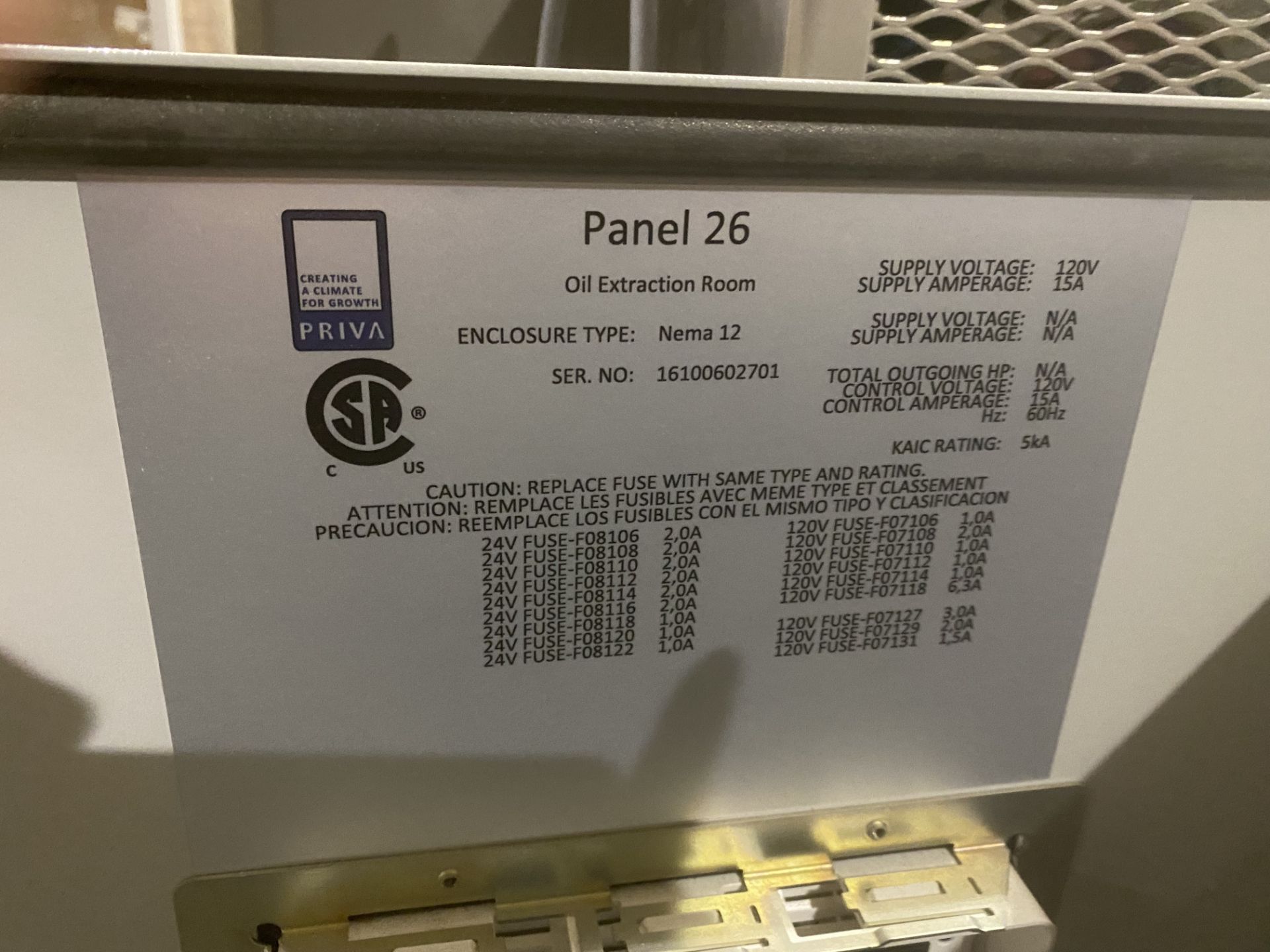 (Located in Brampton, ON, CA) AES Panel - Image 2 of 3