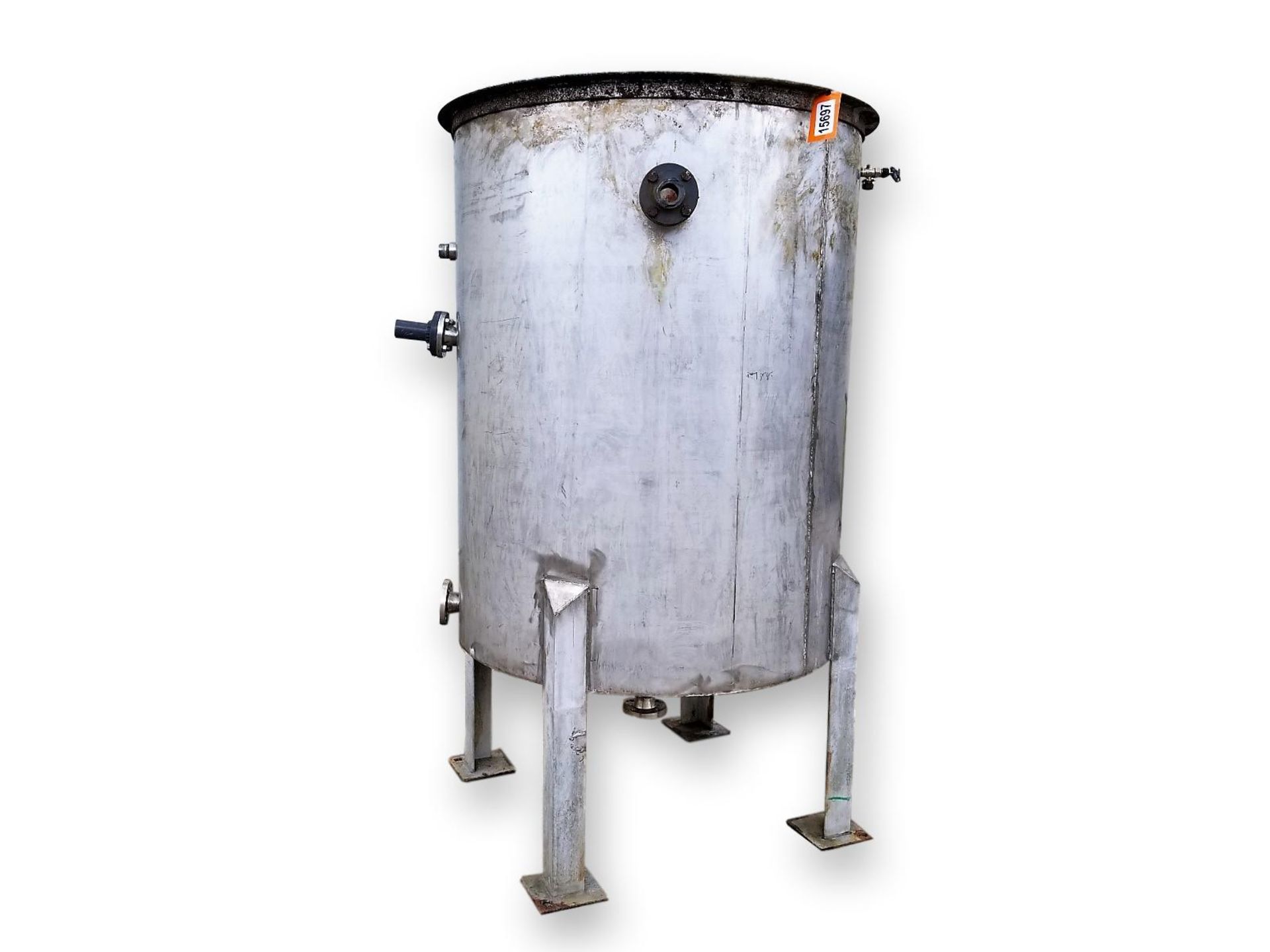 Lot Location: Greensboro NC Used 585 Gallon Stainless Steel Tank, Open Top with Pipe Coils - Image 3 of 12