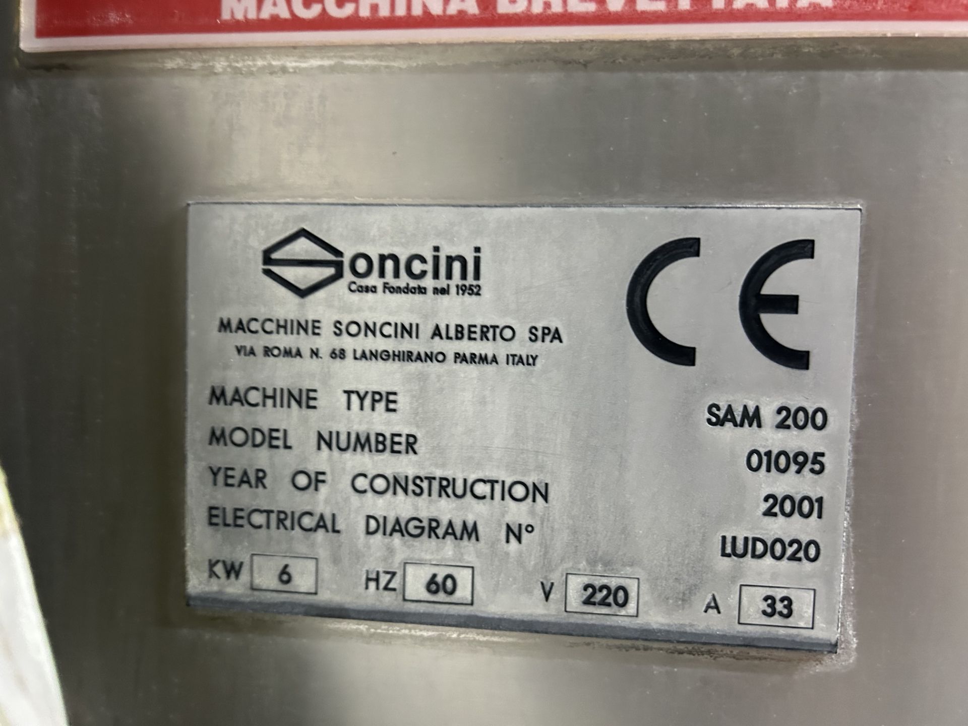 Lot Location: St. Louis MO - Sonicini Ham Processing Machines (Salting/messaging), Model #01095, - Image 3 of 7