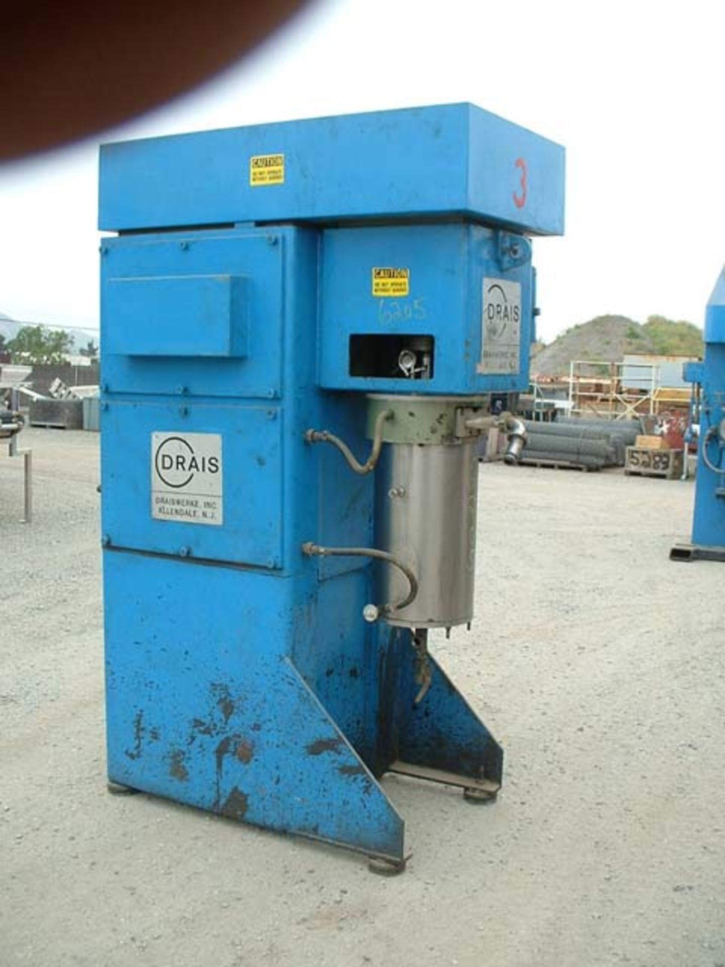 (Located in Morgan Hill, CA) Drais Mill, Model PM-25-TEX-V, SN 53213, Vertical Pearl Mill, 30 HP 230 - Bild 3 aus 3