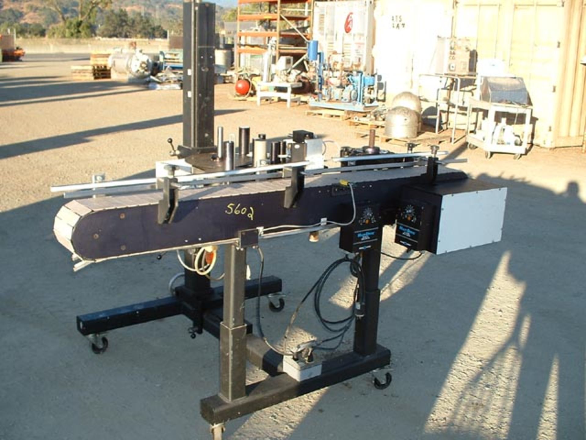 (Located in Morgan Hill, CA) Label Aire Labeler, Model 2114-M-ITB, SN 6-95278805, On Adjustable Stnd