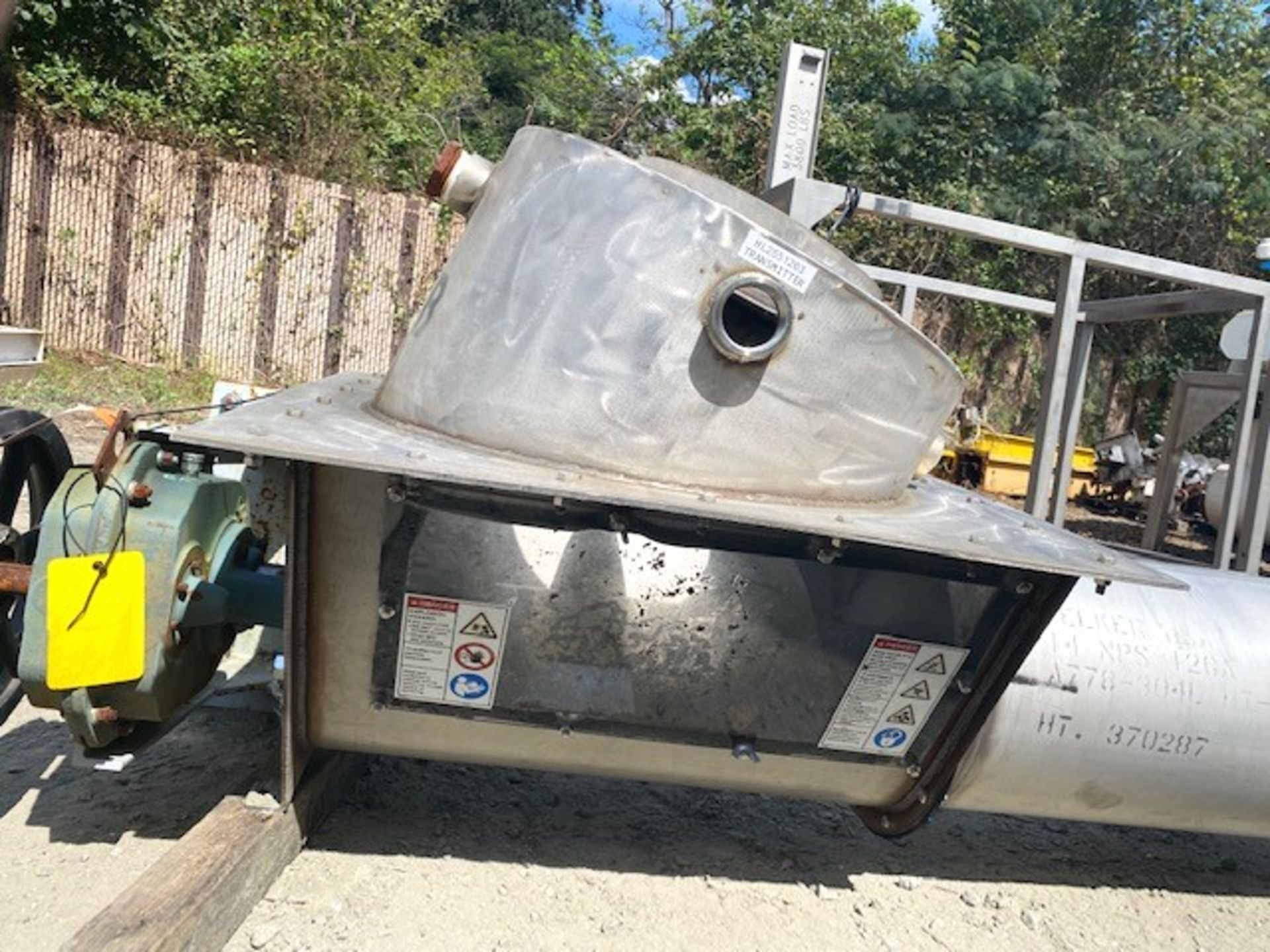 Lot Location: Greensboro NC 12" diameter x 150" long Laidig stainless steel screw conveyor - Image 8 of 19