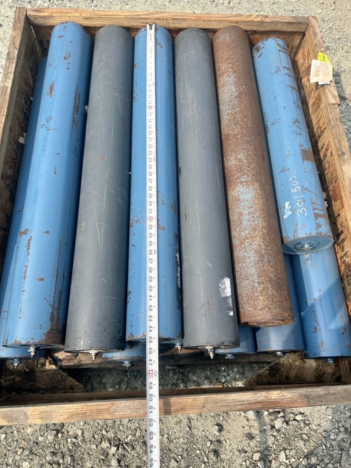 Lot Location: Greensboro NC 6'' DIAMETER BELT CONVEYOR RETURN IDLER ROLLERS 39'' & 45'' LONG - Image 8 of 8