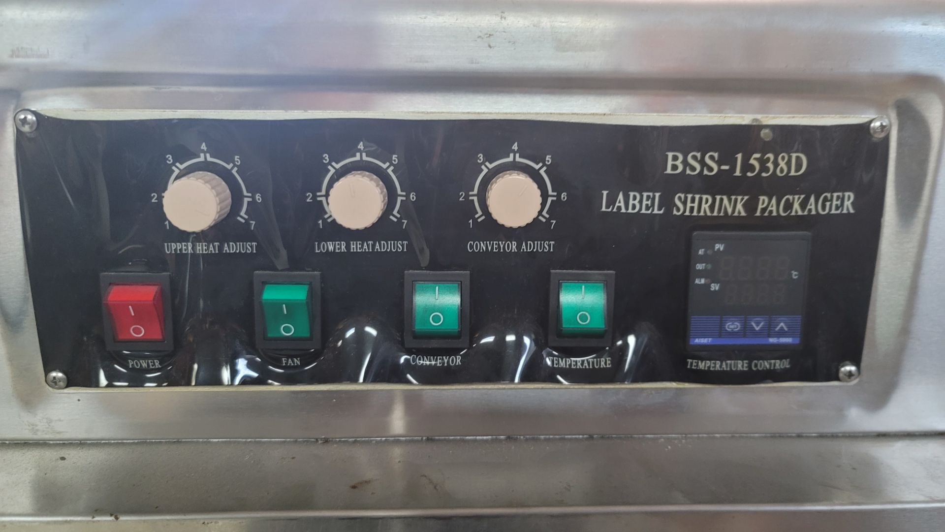 (Located in Belle Glade, FL) BSS-1538D THERMAL LABEL SHRINK TUNNEL, MODEL:BSS-1538D, SERIAL, Loading - Image 4 of 7