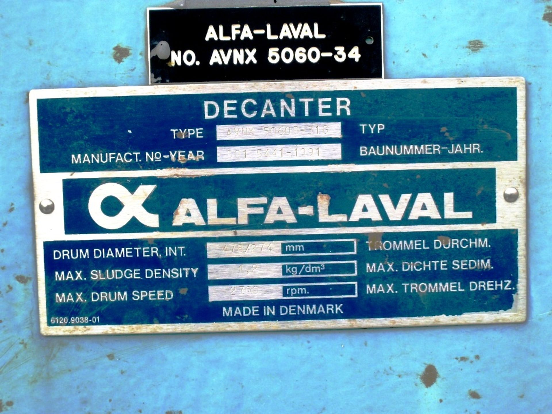 Alfa-Laval AVNX 5060B-31G Decanter Centrifuge - Image 9 of 10