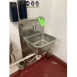 LOT OF stainless steel single bowl sink, SS back splash panel, drink fountain with filter Rigging